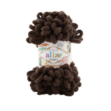 26 Пряжа Puffy 100гр-9м (коричневий). Alize
