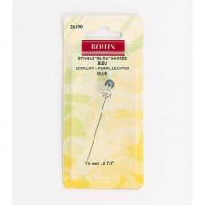 26190 Bohin Декоративна булавка - Голуба перлина 70 мм