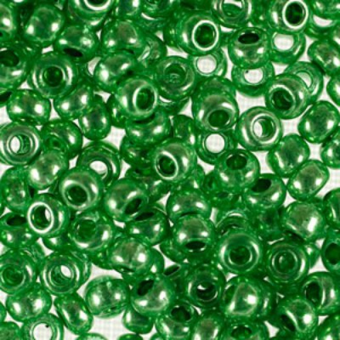 18356 10/0 чеський бісер Preciosa, 50 г, зелений, кристальний металік