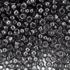 46010 10/0 чеський бісер Preciosa, 50 г, чорнильно-сірий, прозорий глазурований