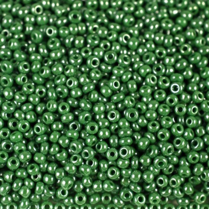 58250 10/0 чеський бісер Preciosa, 50 г, зелений, непрозорий глазурований