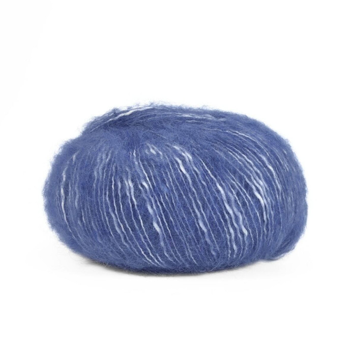 27 Пряжа Adriafil Zucchero Filato, 50г - 175м, синій, 18% альпака, 50% бавовна, 32% вовна