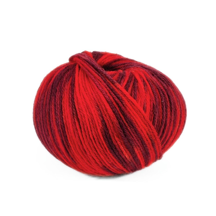 27 Пряжа Campolmi Filati Svezia Fantasie, 100г - 250м, мультіколор, 50% вовна, 25% акрил