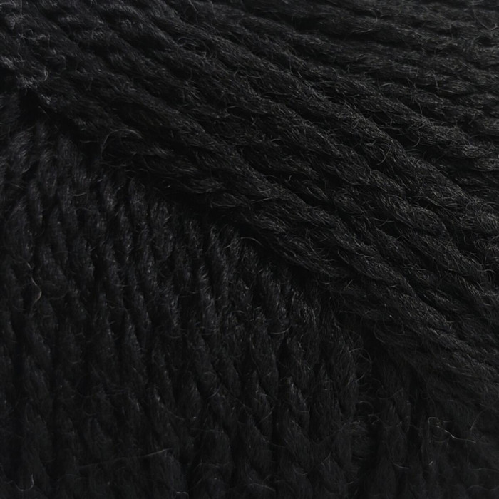 27 Пряжа Laines du Nord Mercerized Merino, 50г - 125м, чорний, 100% вовна