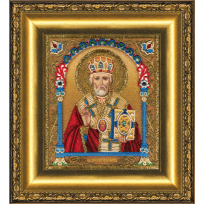 Б-1230 Ікона святителя Миколая Чудотворця. Чарівна Мить. Набір для вишивання бісером
