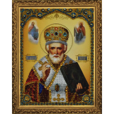 Р-182 Ікона святителя Миколая Чудотворця. Картини бісером. Набір для вишивання бісером