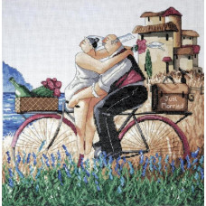 2747 Design Works Набір для вишивки рахунковим хрестиком - Молодята  35,5x35,5 см, Aida14