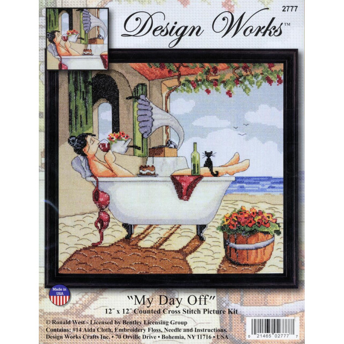 2777 Design Works Набір для вишивки рахунковим хрестиком - Мій вихідний 35,5x35,5 см, Aida14