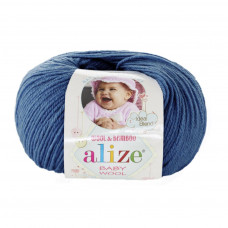 279 Пряжа Baby Wool 50гр - 175м (Джинс) Alize(Знятий з виробництва)