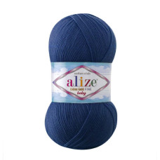 279 Пряжа Cotton Gold Fine Baby 100г-470мм (темно-синій). Alize