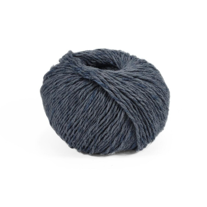 28 Пряжа Adriafil Fiordiloto, 50г - 115м, темно-сірий, 23% льон, 57% бавовна, 20% віскоза