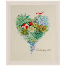 2800603 (2031303) Xiu Crafts Набір для вишивки рахунковим хрестиком - Безтурботне життя 26,5х33 см, Aida 28 ct (канва з фоном)