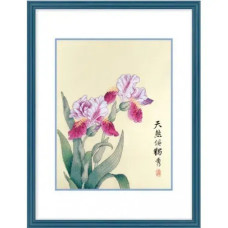 2801303 (2031903) Xiu Crafts Набір для вишивки рахунковим хрестиком - Іриси 33х25 см, Aida 18 ct (канва з фоном)