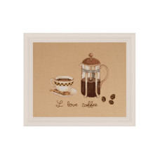 2801404 (2032004) Xiu Crafts Набір для вишивки рахунковим хрестиком - Любитель кави 20x25 см, Aida 14 ct