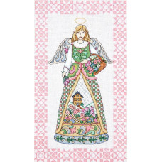 2810 Design Works Набір для вишивки рахунковим хрестиком - Весняний ангел 22,9x38,1 см, Aida14