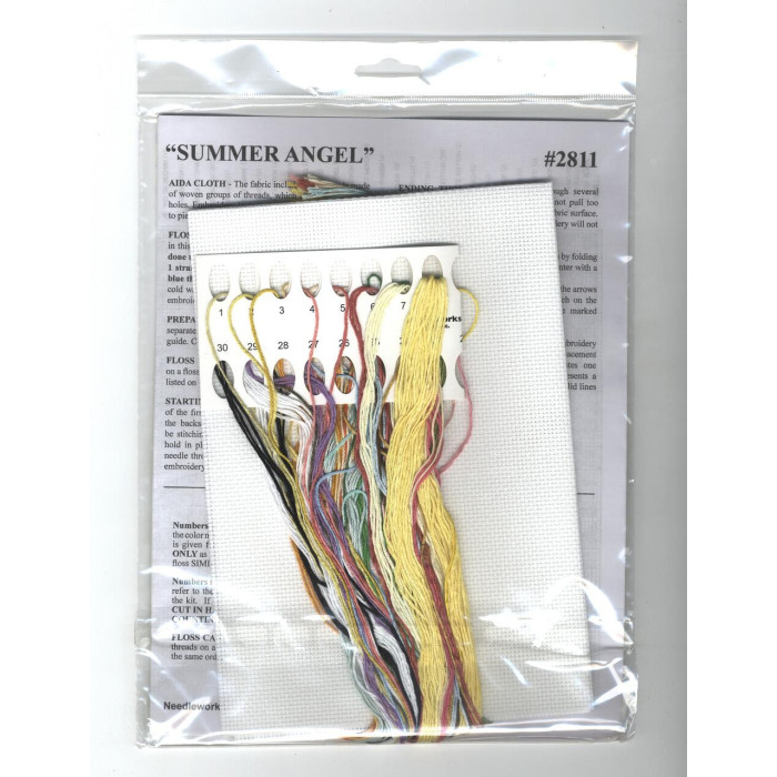 2811 Design Works Набір для вишивки рахунковим хрестиком - Літній ангел 22,9x38,1 см, Aida14