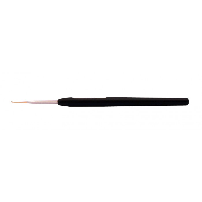 30862 Гачок сталевий 0.75 mm з чорною ручкою Steel KnitPro