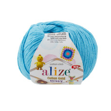 287 Пряжа Cotton Gold Hobby New  50г-165мм (бірюзовий). Alize