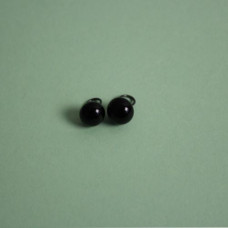 289-82500-00-6mm-23980 Стеклянные глазки, чёрный, диаметр 6мм, Чехия. Чарівна Мить