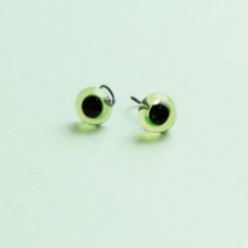289-82500-00-6mm-50412 Стеклянные глазки, зелёный, диаметр 6мм, Чехия. Чарівна Мить