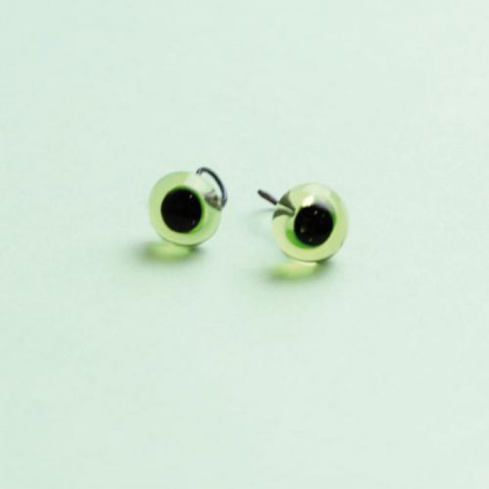 289-82500-00-6mm-50412 Скляні очі, зелений, діаметр 6мм, Чехія. Чарівна Мить