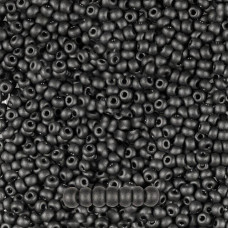 28949 matt 10/0 чеський бісер Preciosa, 5 г, сірий темний, непрозорий чорний бурштин перламутровий матовий