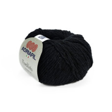 29 Пряжа Adriafil Fiordiloto, 50г - 115м, чорний, 23% льон, 57% бавовна, 20% віскоза