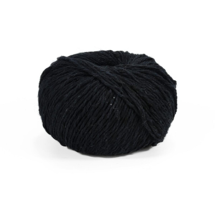 29 Пряжа Adriafil Fiordiloto, 50г - 115м, чорний, 23% льон, 57% бавовна, 20% віскоза
