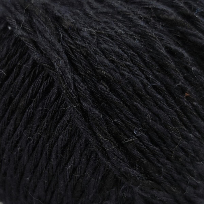 29 Пряжа Adriafil Fiordiloto, 50г - 115м, чорний, 23% льон, 57% бавовна, 20% віскоза