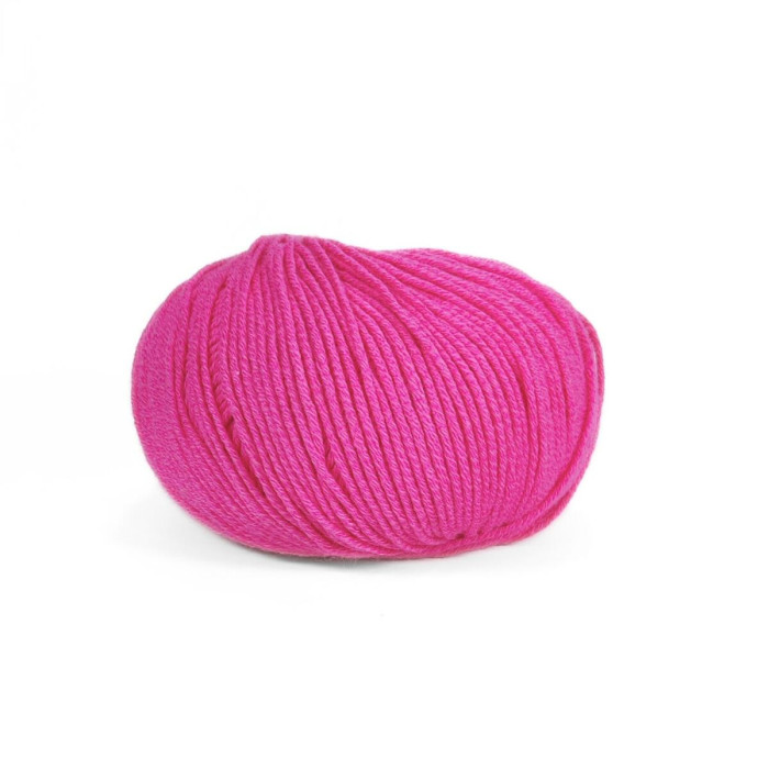 29 Пряжа Laines du Nord Baby Soft, 50г - 135м, малиновий, 50% бавовна органічна, 50% cоєві волокна