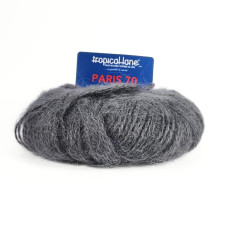 29 Пряжа Tropical Lane Paris 70, 40г - 120м, сірий, 70% кід мохер, 30% акрил