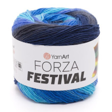 2902 Пряжа Forza Festival YarnArt, 100г - 420 м, різнокольоровий, 75% вовна, 25% поліамід