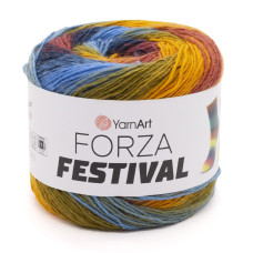 2905 Пряжа Forza Festival YarnArt, 100г - 420 м, різнокольоровий, 75% вовна, 25% поліамід