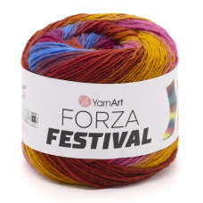 2906 Пряжа Forza Festival YarnArt, 100г - 420 м, різнокольоровий, 75% вовна, 25% поліамід