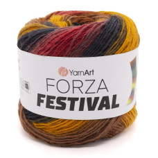 2908 Пряжа Forza Festival YarnArt, 100г - 420 м, різнокольоровий, 75% вовна, 25% поліамід