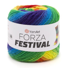 2914 Пряжа Forza Festival YarnArt, 100г - 420 м, різнокольоровий, 75% вовна, 25% поліамід