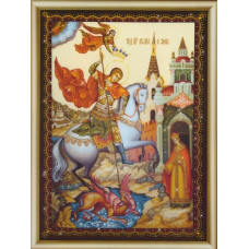 КС-160 Ікона великомученика Георгія Побідоносця. Чарівна мить. Набір для виготовлення картини зі стразами