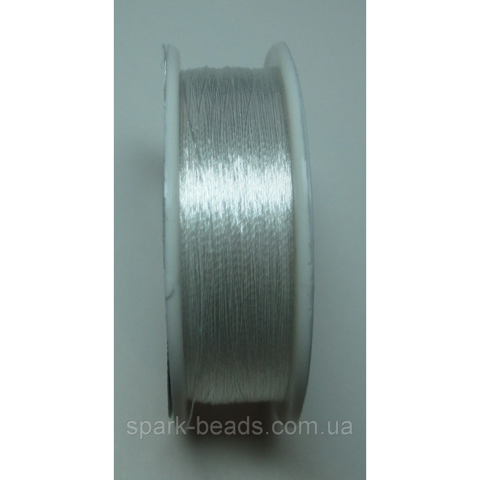 100-1 Spark Beads Алюр металлизированая нитка, колір білий 100 м.