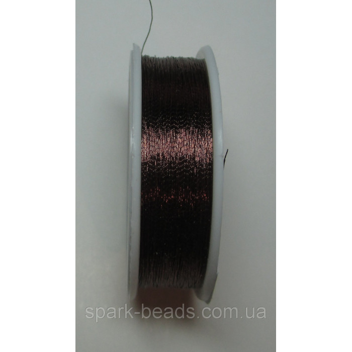 100-5 Spark Beads Алюр металлизированая нитка, колір коричневий 100 м.
