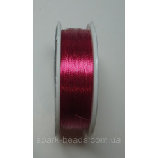 100-16 Spark Beads Алюр металлизированая нитка, колір рожевий насичений 100 м.