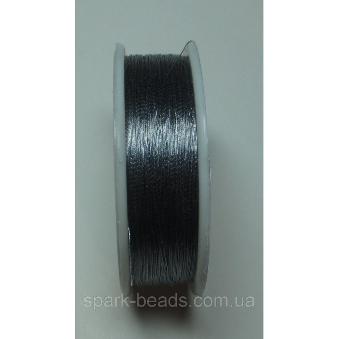 100-21 Spark Beads Алюр металлизированая нитка, колір сірий металік 100 м.
