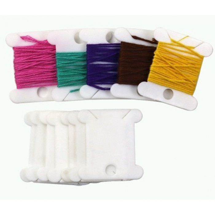 Spark Beads Шпулі для муліне пластикові 140 шт білі в пакеті