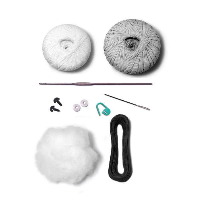 3 AMIGURUMI KIT Набір для в'язання гачком іграшки, амігурумі - Safari Koala (100% бавовна) Circulo