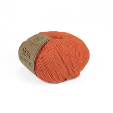 3 Пряжа Campolmi Filati Seta Bourette, 50г - 240м, помаранчевий, 100% шовк