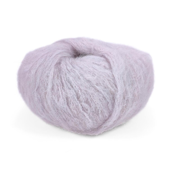 3 Пряжа Laines du Nord Alpaca Brushed, 50г - 115м, світло-бузковий, 50% альпака, 35% вовна, 15% нейлон