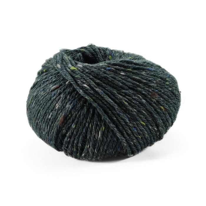 3 Пряжа Laines du Nord Aran Tweed, 50г - 90м, малахіт, 30% альпака файн, 50% вовна, 20% віскоза