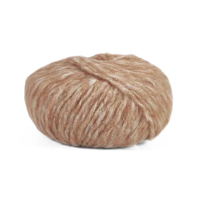 3 Пряжа Laines du Nord Chaska, 25г - 125м, карамельний, 34% вовна, 10% кашемір, 16% бавовна, 29% нейлон, 11% металевий PL