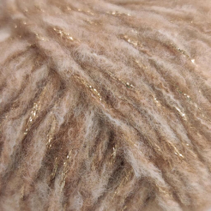 3 Пряжа Laines du Nord Chaska, 25г - 125м, карамельний, 34% вовна, 10% кашемір, 16% бавовна, 29% нейлон, 11% металевий PL