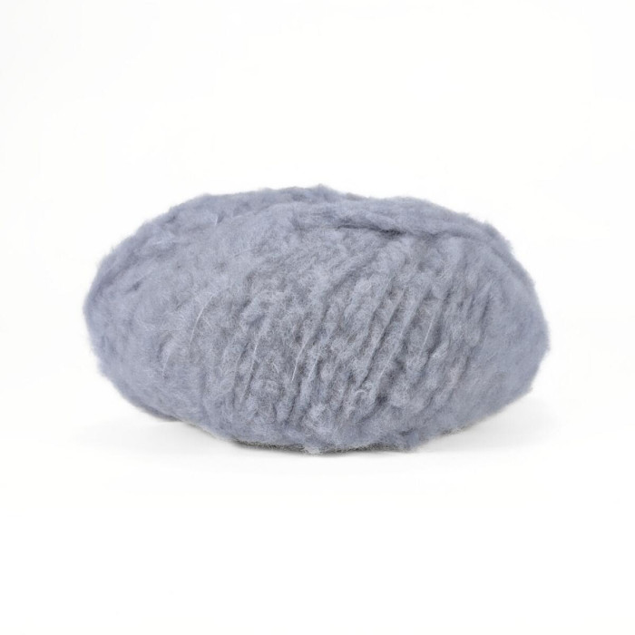 3 Пряжа Laines du Nord Piuma Cashmere, 25г - 75м, холодний сірий, 75% вовна, 16% кашемір, 9% нейлон