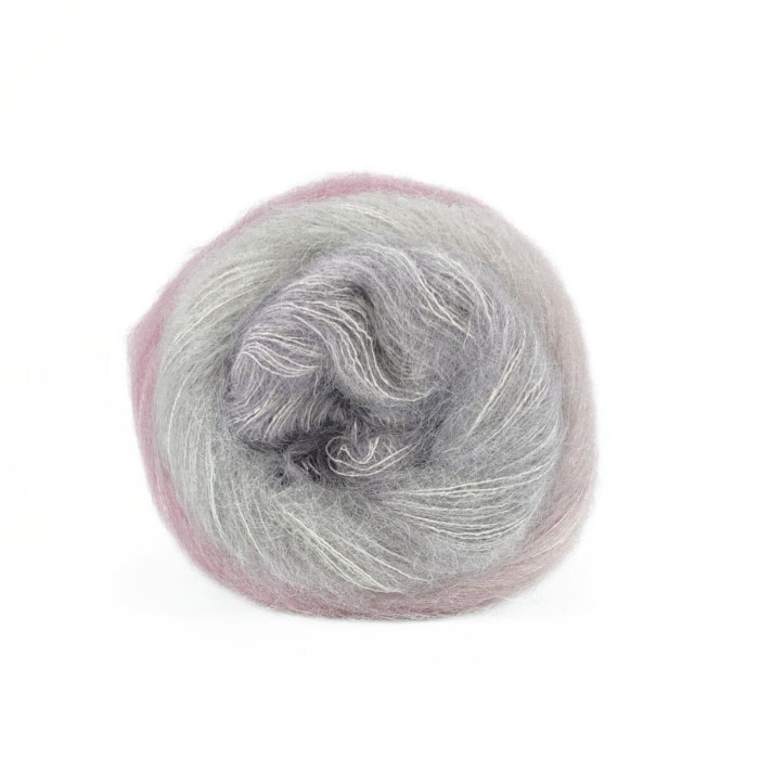 3 Пряжа Laines du Nord Poema Mohair, 150г - 600м, різнокольоровий 70% кід мохер, 30% шовк